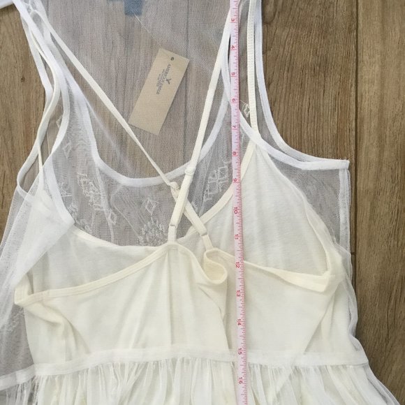 American Eagle Cream Embellished Dress NWT - Picture 6 of 10